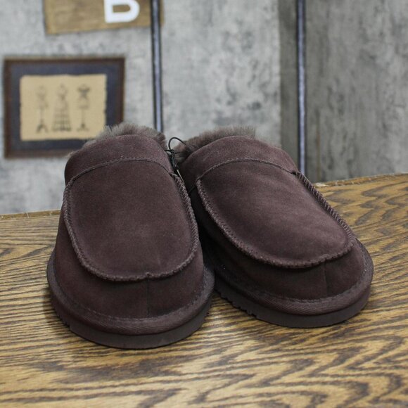 NWT Dluxe By Dearfoams Mens Lith Slide Slippers 88498382 Brown 7 - Picture 7 of 10